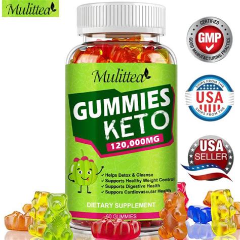 60 Capsules/Bottle Keto BHB Gummies Apple Cider Vinegar ACV Weight Loss ...