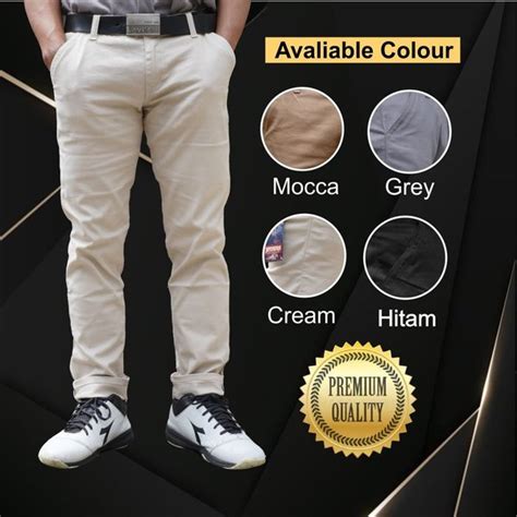 Jual Celana Cardinal Chinos Cowok Clana Chino Panjang Pria Warna Cream