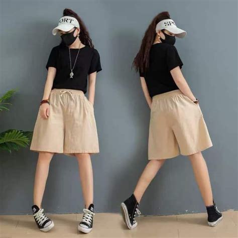 wide tokong short korean outfit & style | Lazada PH