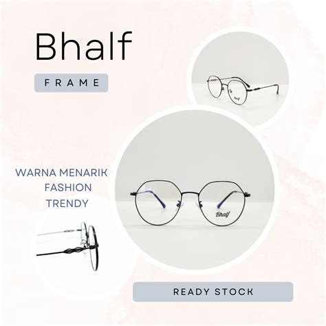 Bhalf Metal Frame Fashion Eyewear Korean Design Spek Mata Trend