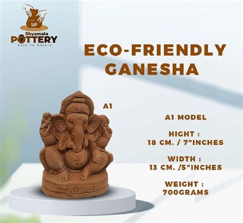 Eco Friendly Clay Ganesh Idols Home At Rs 55 Piece In Isnapur ID