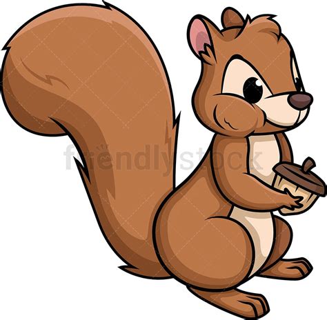 Squirrel With Nut Clipart