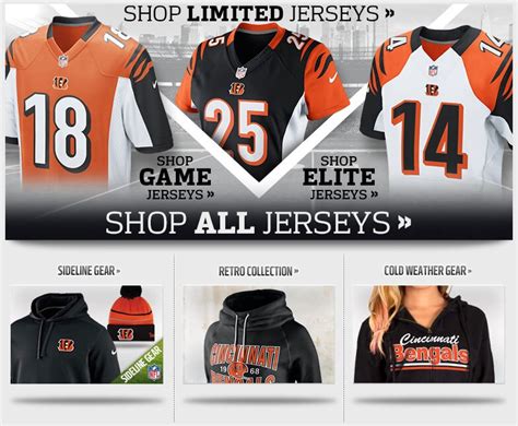 Cincinnati Bengals Gear - Buy Bengals Nike Jerseys, Hats, Apparel ...