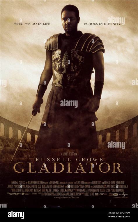 Russell Crowe Poster Gladiator 2000 Stock Photo Alamy