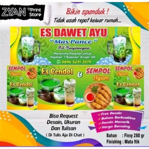 Jual SPANDUK BANNER ES DAWET CENDOL Shopee Indonesia