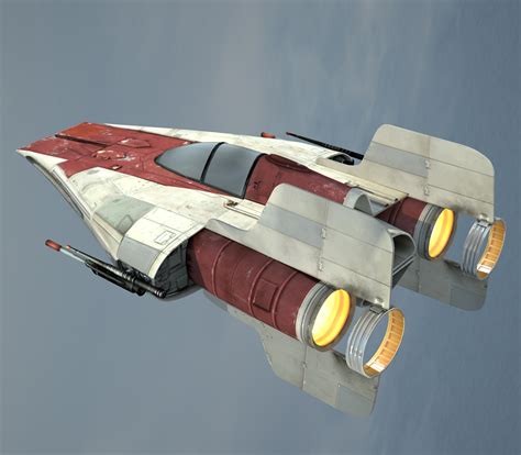 Game Ready Star Wars Rz 1 A Wing Interceptor Starfighter 3d Model Renders Star Wars N Stuff