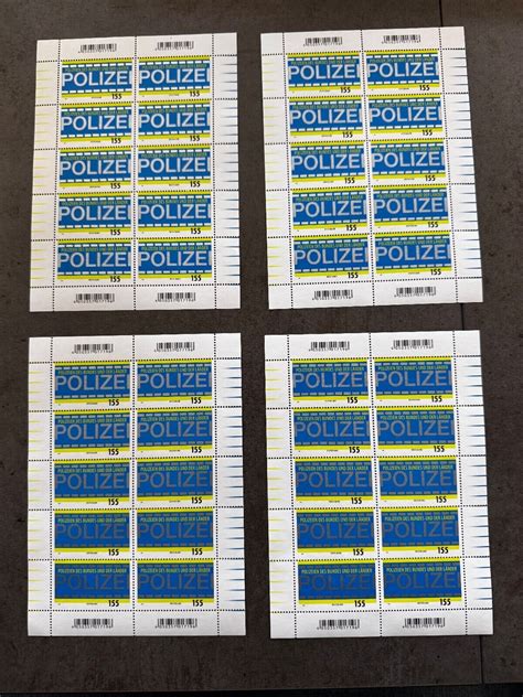 Er B Gen Polizei Briefmarken Bundes Und L Nderpolizeien