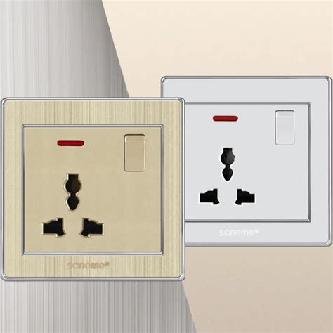 Pin Universal Wall Socket With On Off Switch A Wall Electrical