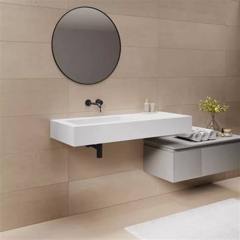 Lavabo X Cm Con Vasca Sx Bianco Opaco Agua