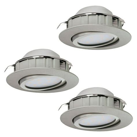 Eglo LED Einbauleuchten Set Pineda 6 W L X B X H 8 4 X 8 4 X 4 Cm