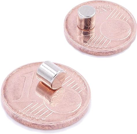 Brudazon 10 Mini Scheiben Magnete 4x4mm N52 stärkste Stufe Neodym