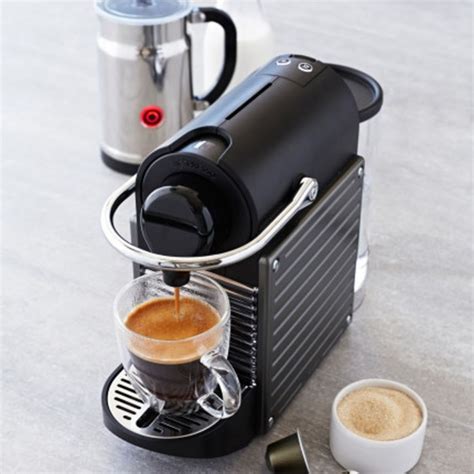 Nespresso Titanium Pixie Espresso Maker Aeroccino Plus Milk Frother