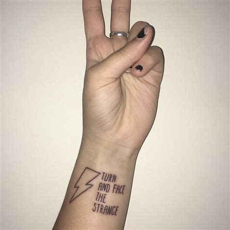 David Bowie Lightning Bolt Tattoo