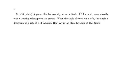 Solved Points A Plane Flies Horizontally At An Chegg