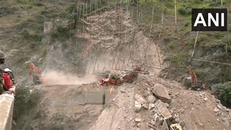 Watch Rescue Efforts On After Portion Of Tunnel On Jammu Srinagar