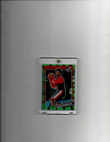 Panini Donruss Scoot Henderson Rated Rookie Rc Green Laser Holo