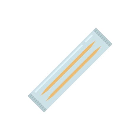 Premium Vector Toothpick Package Icon Flat Vector Tooth Pick Wood