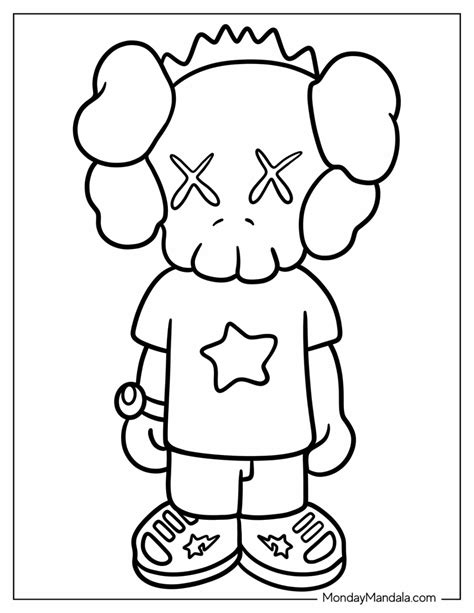 20 KAWS Coloring Pages (Free PDF Printables)