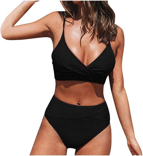 Set Bikini Da Donna Due Pezzi Con Allacciatura Al Collo Push Up