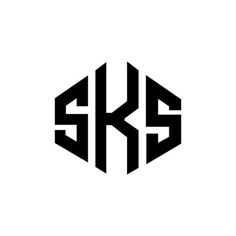 Diseño De Logotipo De Letra Sks Con Forma De Polígono Diseño De