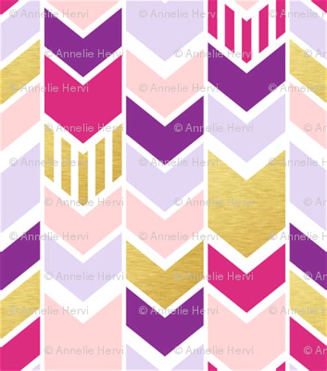 Pink Purple Gold Chevron Wallpaper Mrshervi Spoonflower