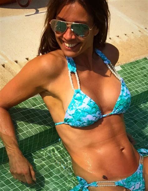 Melanie Sykes Instagram Ageless Beauty Rocks Boob Spilling Bikini