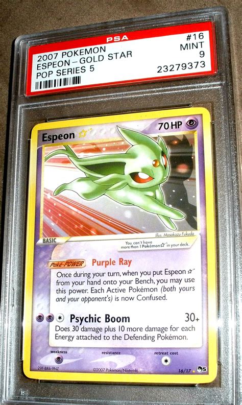 Psa 9 Gold Star Espeon Pop 5 Pack