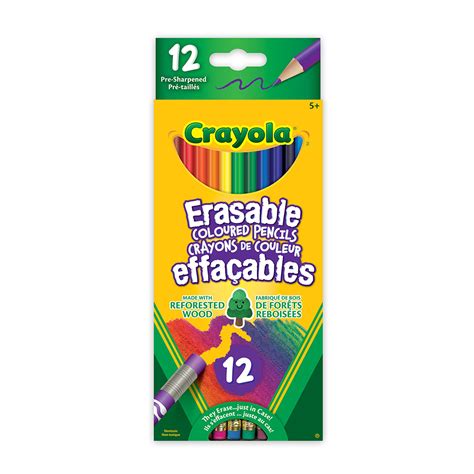 Crayola 12 crayons de couleur effaçables Papeterie et scolaire