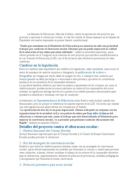 Ley Ciberacoso Pdf Acoso Cibernético Justicia