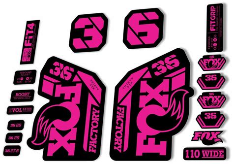 Pink Fox Racing Decals