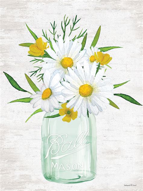 lettered & lined's Bathroom Flower Jar Canvas Art Prints | Fine Art ...