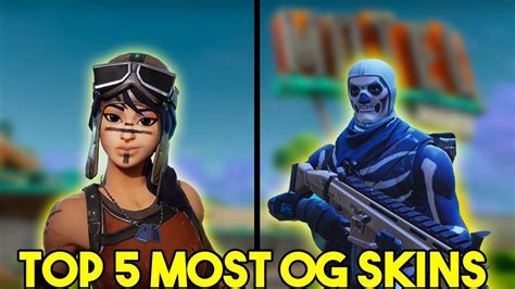 Top 5 Most Og Skins Fortnite Battle Royale Youtube