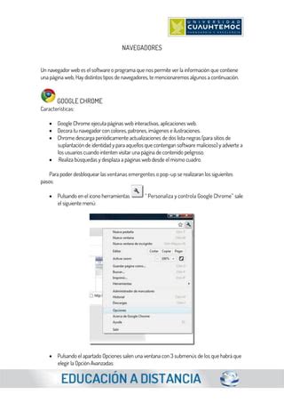 Principales Navegadores En Internet Sistemas Pdf