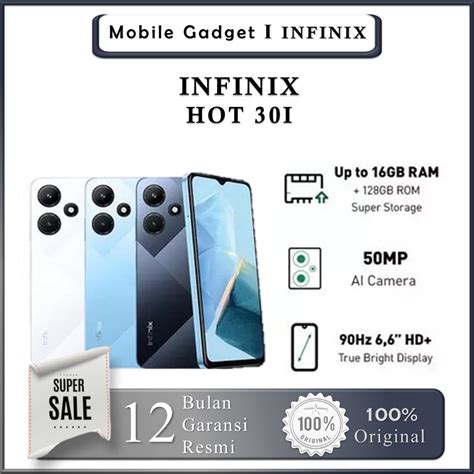 Jual INFINIX HOT 30i 8GB 8GB I 128GB GARANSI RESMI INFINIX INDONESIA Shopee Indonesia
