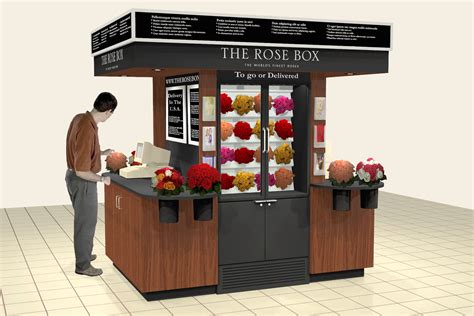 Custom Retail Florist Kiosk For Airports Or Malls Merchandising