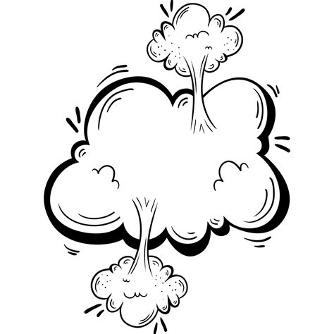 Smoke Cloud Pop Art Style Png