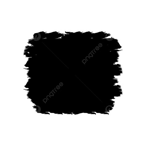 Grunge Vektor Tinta Kuas Hitam Persegi Kuas Hitam Vektor Tinta Grunge Hitam Png Dan Vektor