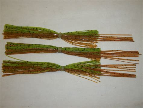 3 Spinnerbait Skirts Watermelon Green And Pumpkin Brown For 34 Oz And 1