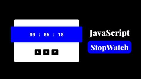 Create A Stopwatch Using Html Css And Javascript Youtube