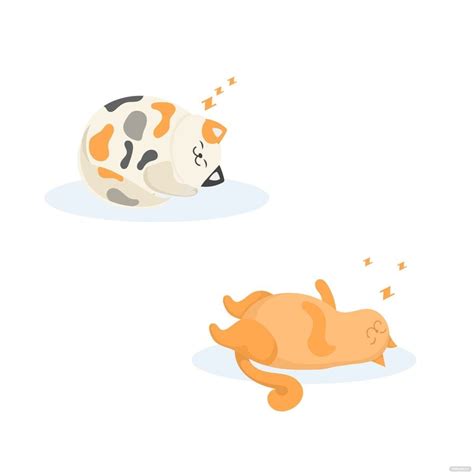 Sleeping Cat Vector in Illustrator, SVG, JPG, EPS, PNG - Download ...