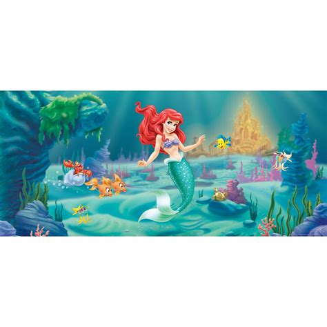 Disney Poster Ariel De Kleine Zeemeermin Groen Blauw En Rood