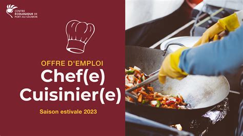 Offre D Emploi Cuisinier E Saison Estivale