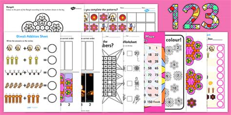 Diwali Themed KS1 Maths Pack Teacher Made Twinkl