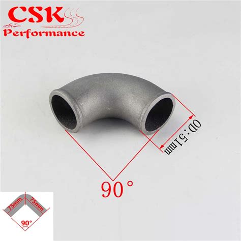 Pipe Joiner 50mm 2 Cast Aluminum 90 Degree Elbow Pipe Turbo