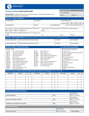 Fillable Online Application For Advanced Degree Processed To Verify