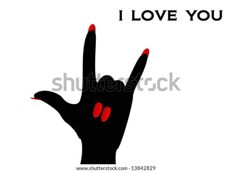 American Sign Language Sign Love You Stock Illustration 13842829