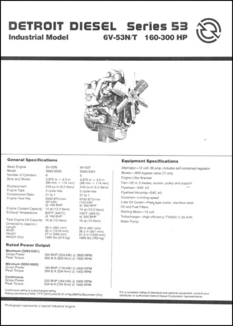 Detroit Diesel Series 53 Diesel Engine General Specifications Marine