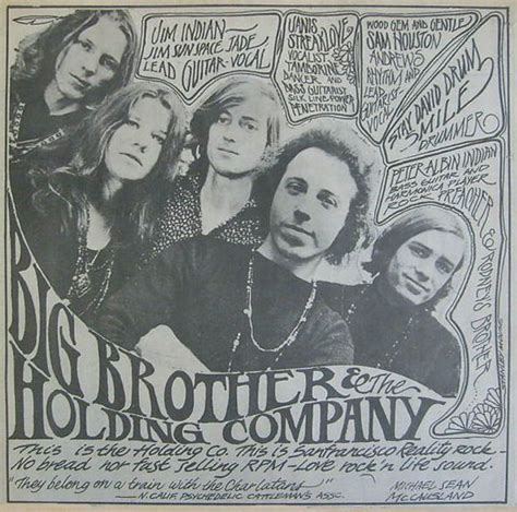 Big Brother And The Holding Company Circa 1967 Rock Album Covers