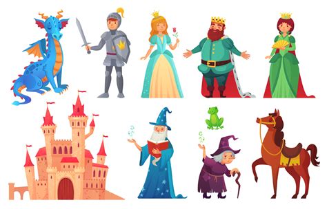 Personagens de contos de fadas | Vetor Premium
