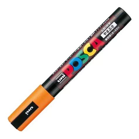 Uni Posca Marcador Pc M X Unidad Color Naranja Claro Mercadolibre